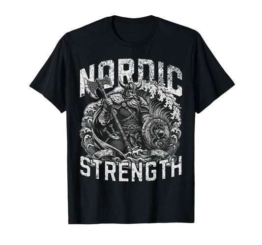 Nordic Strength Viking Warrior Vintage Men Women T-Shirt