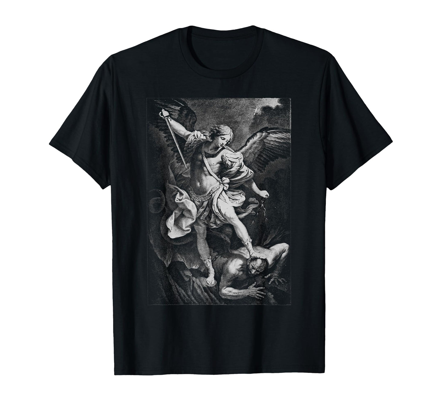 Saint Michael the Archangel Defeating Satan Christian T-Shirt